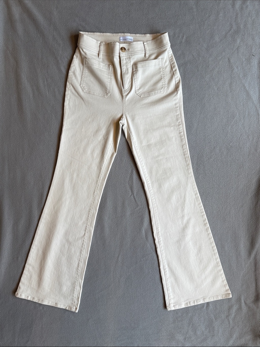 Loft Women’s Cream Flare Jeans